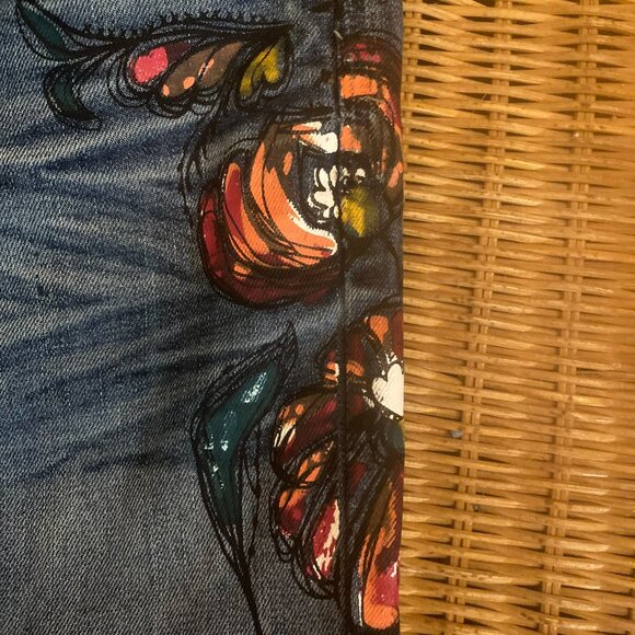 🤗182-You Are Creative 💖Vintage Handpainted Jeans - Picture 11 of 11